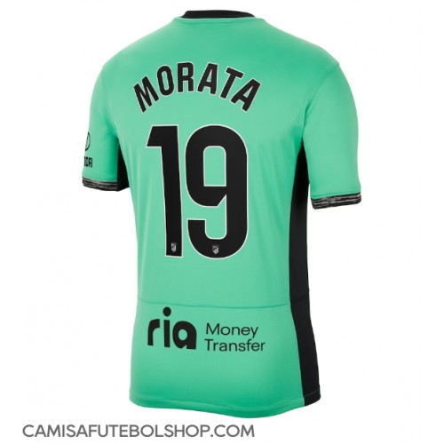 Camisa de time de futebol Atletico Madrid Alvaro Morata #19 Replicas 3º Equipamento 2023-24 Manga Curta